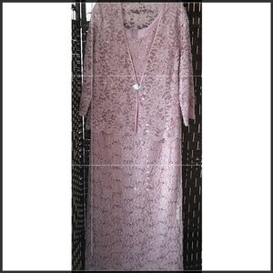 Cindy Lavender/Mauve 2pc sequined dress